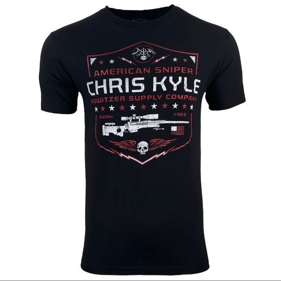 Howitzer Style Men's T-Shirt CHRIS KYLE SPIRIT WARRIOR Military Grunt MFG - Picture 2 of 10